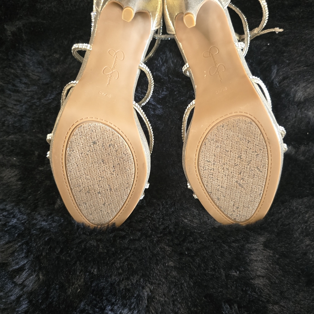 Jessica Simpson Gold Strappy Heels